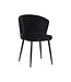 LABEL51 Eetkamerstoel Wave - Zwart - Fluweel