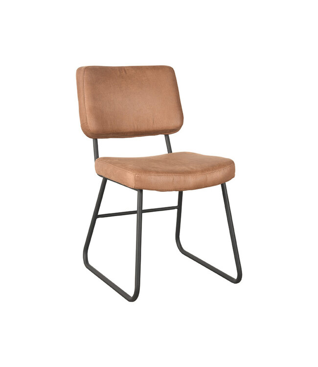 LABEL51 Eetkamerstoel Noah - Cognac - Microfiber
