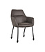 LABEL51 Eetkamerstoel Lenny - Antraciet - Microfiber