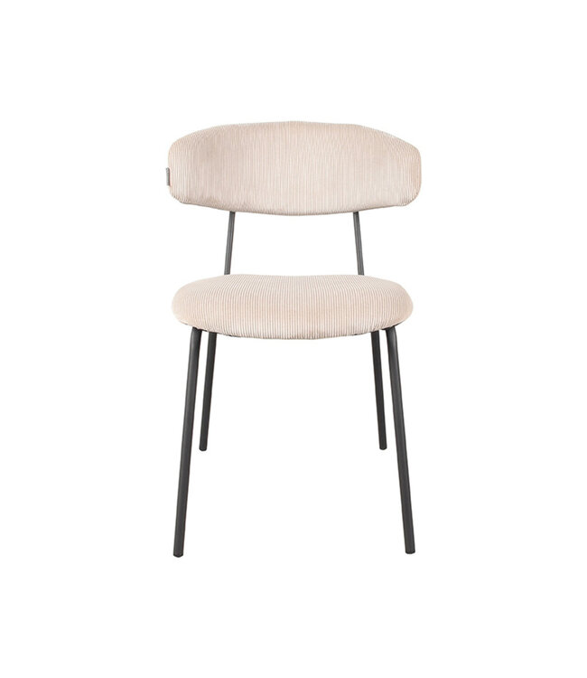 LABEL51 Eetkamerstoel Zack - Naturel - Ribcord