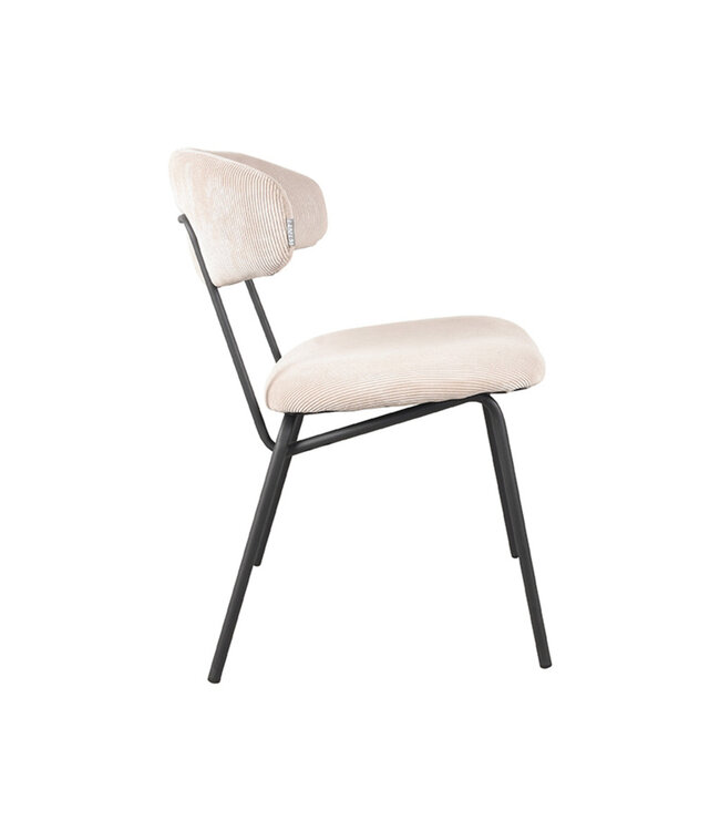 LABEL51 Eetkamerstoel Zack - Naturel - Ribcord