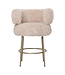 PTMD Hair Cream bar chair champagne metal base