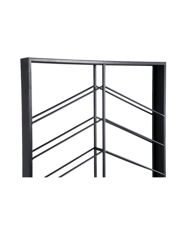 PTMD Vinno Zwart ijzeren wijnrek symmetrische lagen rechthoekig.