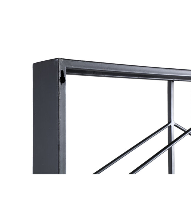 PTMD Vinno Zwart ijzeren wijnrek symmetrische lagen rechthoekig.