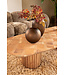 PTMD Fieron Natuurlijke houten salontafel met dubbele ronde basis