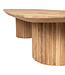 PTMD Fieron Natuurlijke houten salontafel met dubbele ronde basis