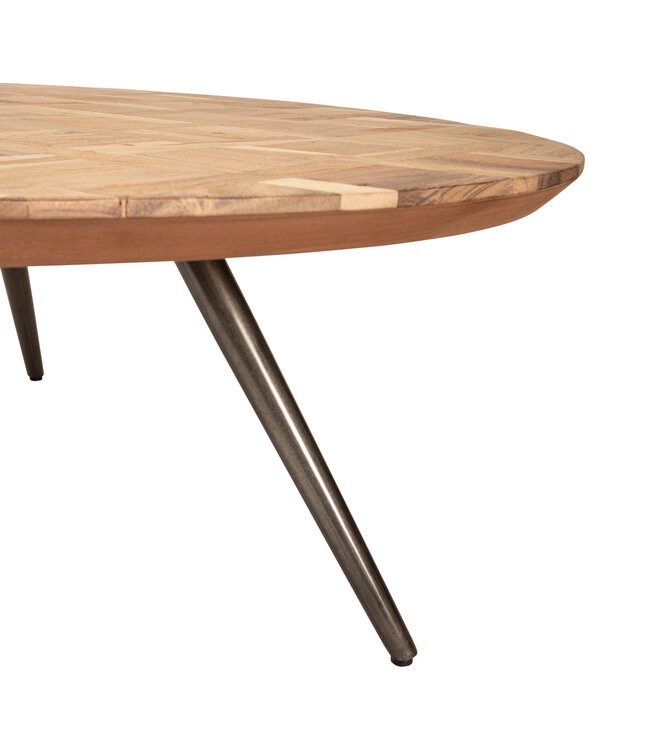 PTMD Fieron Natuurlijke houten salontafel organisch rond