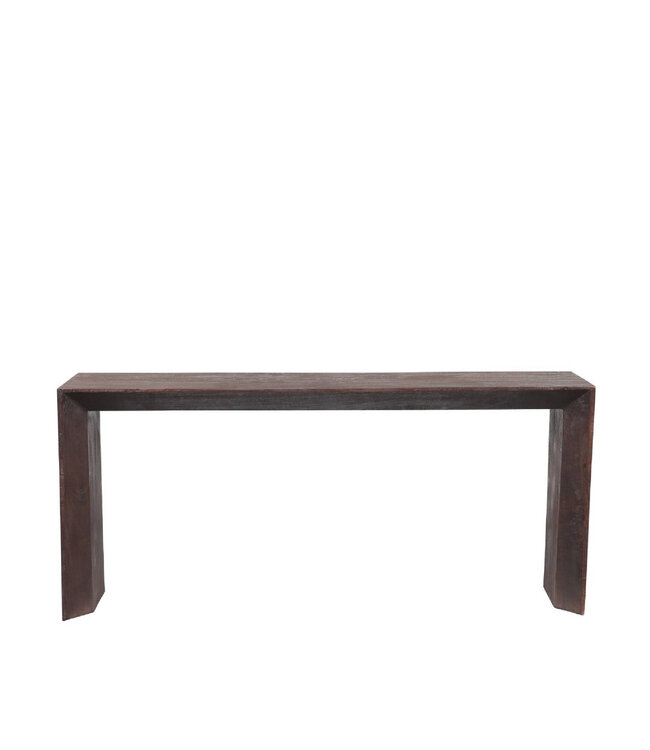 PTMD Kyro Brown mangohouten rechthoekige bijzettafel