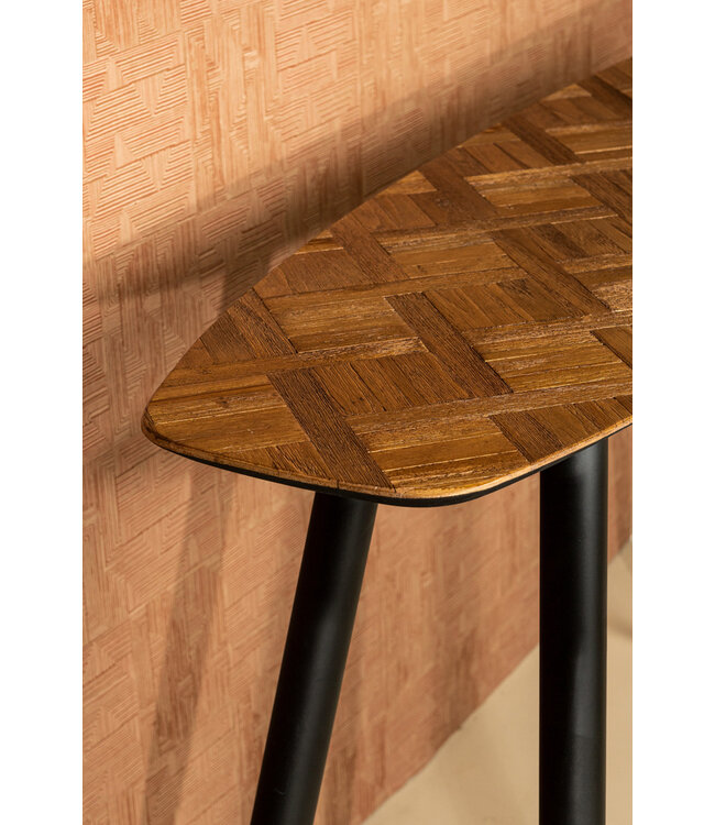 PTMD Tyano Natuurlijke bijzettafel van gerecycled teakhout