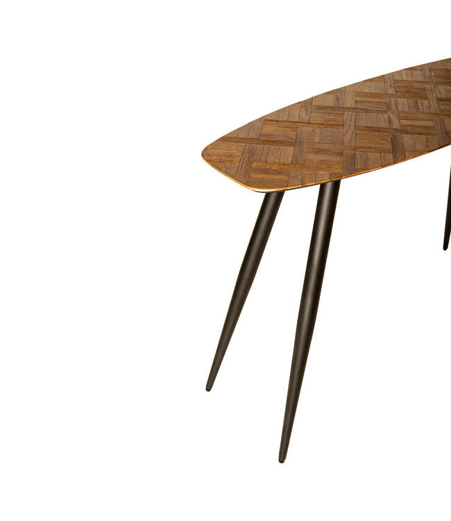 PTMD Tyano Natuurlijke bijzettafel van gerecycled teakhout