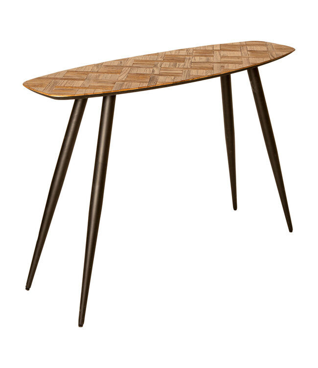 PTMD Tyano Natuurlijke bijzettafel van gerecycled teakhout