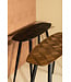 PTMD Tyano Black gerecycled teakhouten bijzettafel