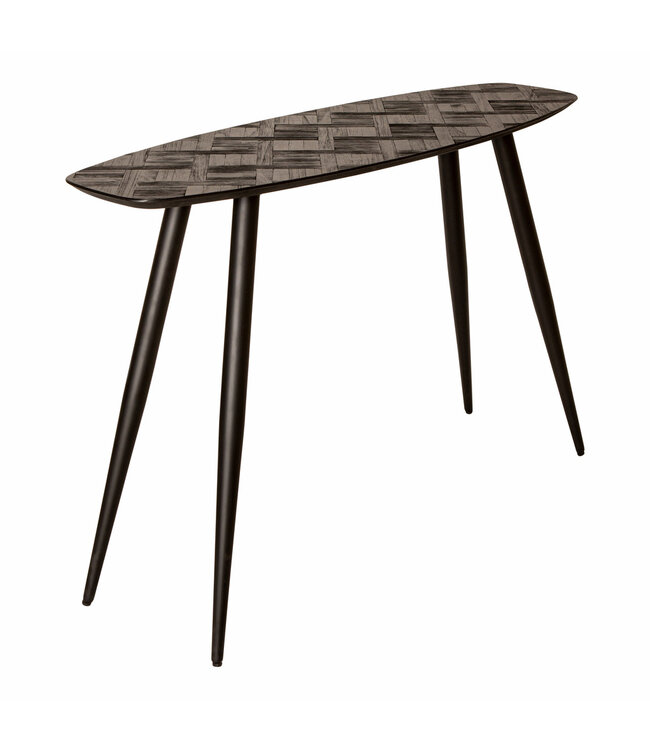 PTMD Tyano Black gerecycled teakhouten bijzettafel