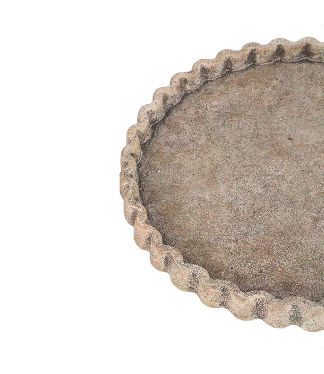 PTMD Jaydean Grey cementplaat met geribbelde structuur rond L.