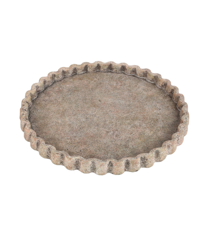 PTMD Jaydean Grey cementplaat met geribbelde structuur rond L.