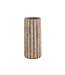PTMD Jaydean Grey cement pot met geribbelde structuur hoog S