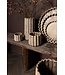 PTMD Jaydean Grey cement pot met geribbelde structuur rond XXL.