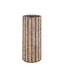 PTMD Jaydean Grey cement pot met geribbelde structuur hoog M