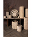 PTMD Jaydean Grey cement pot met geribbelde structuur rond XXL.