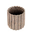 PTMD Jaydean Grey cement pot met geribbelde structuur rond XXL.