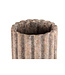 PTMD Jaydean Grey cement pot met geribbelde structuur hoog L