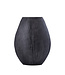 PTMD Jowad Grafiet aluminium plaat pot geribbeld hoog ovaal M