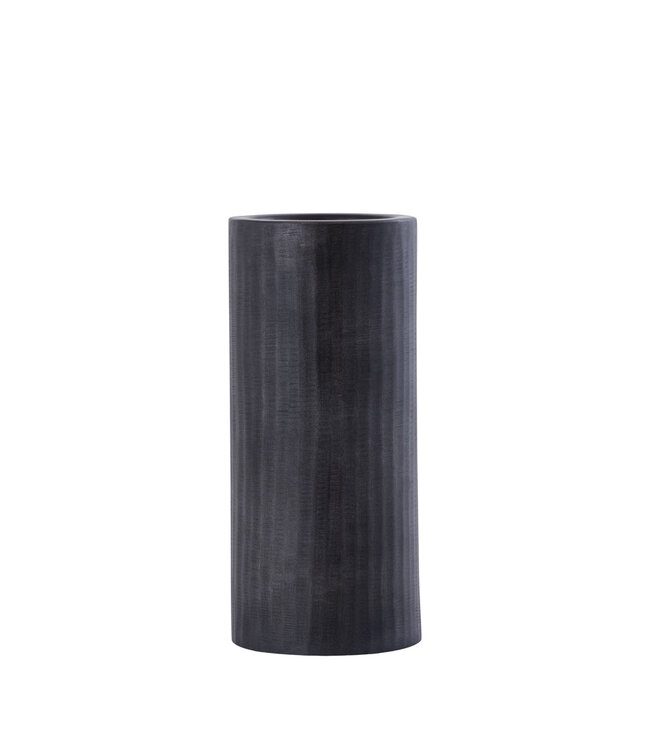 PTMD Jowad Grafiet aluminium plaat kaarsenhouder rib M