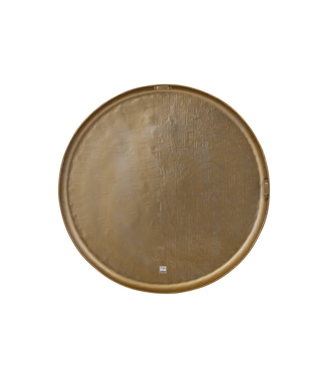 PTMD Jowad Antique Gold aluminium plaat wandpaneel geribbeld M