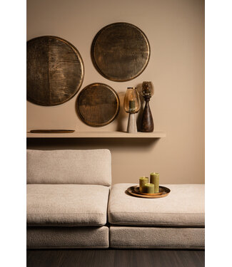 PTMD Jowad Antiek Gouden aluminium plaat wandpaneel geribbeld L