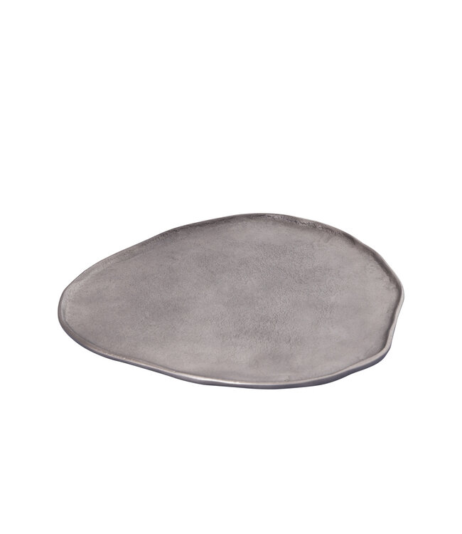 PTMD Kora Zilver gegoten alu organisch gevormde kom L