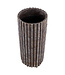 PTMD Morganne Brown ronde cementen pot geribbeld hoog L