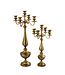 PTMD Manuelle Gouden gegoten aluminium kaarsenhouder M