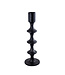 PTMD Taika Black alu ronde kaarshouder met hoge lipjes.