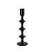 PTMD Taika Black alu ronde kaarshouder met hoge lipjes.