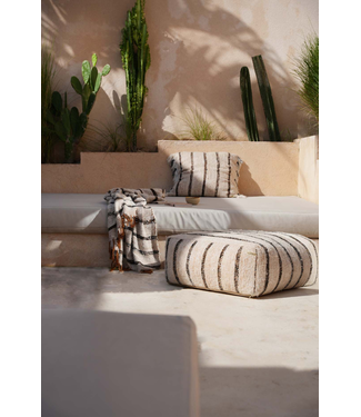 Bazar Bizar De Oh My Gee Poef - Bohemian Wit 25x60x60cm