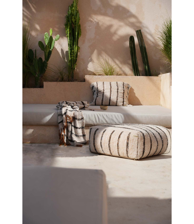 Bazar Bizar De Oh My Gee Poef - Bohemian Wit 25x60x60cm