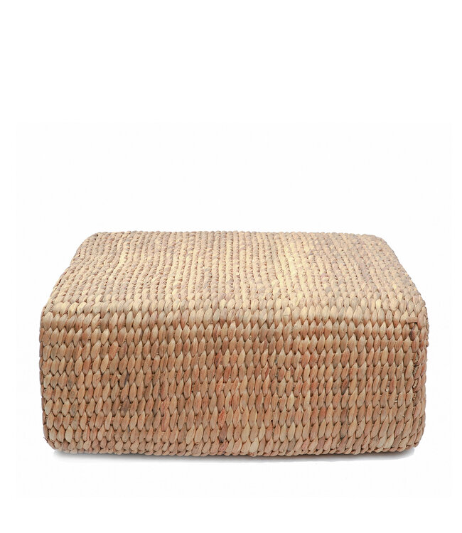 Bazar Bizar De Hyacint Poef Vierkant - Natuurlijk - M 30x60x60cm