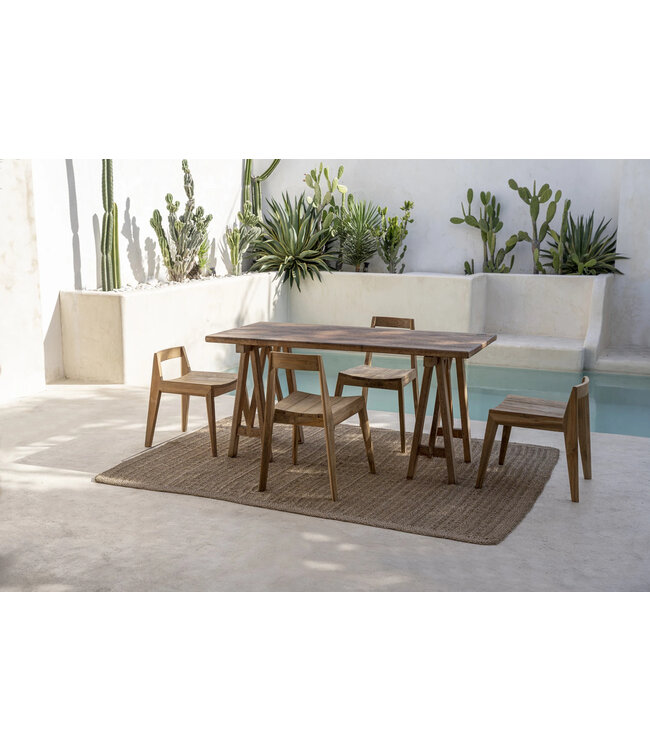 Bazar Bizar De Paxi Eetkamerstoel - Natuurlijk - Buitenshuis 59x55x53cm