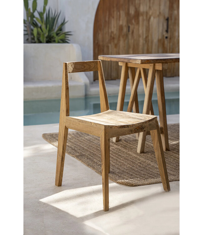 Bazar Bizar De Paxi Eetkamerstoel - Natuurlijk - Buitenshuis 59x55x53cm