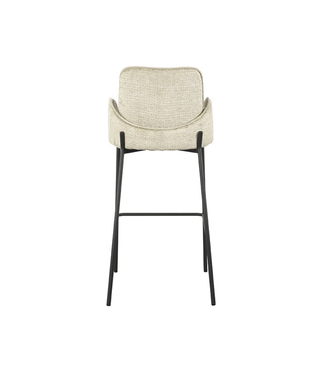 LABEL51 Barkruk Joni - Beige - Fluweel - Zithoogte 78 cm