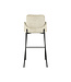 LABEL51 Barkruk Joni - Beige - Fluweel - Zithoogte 78 cm