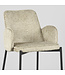 LABEL51 Barkruk Joni - Beige - Fluweel - Zithoogte 78 cm