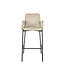 LABEL51 Barkruk Joni - Beige - Fluweel - Zithoogte 78 cm