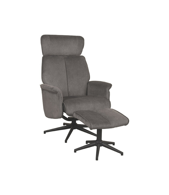 LABEL51 Lounge chair Verdal + Ottoman 77x79x109 cm