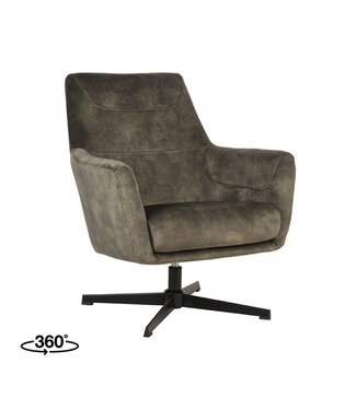 LABEL51 Fauteuil Toby - Hunter - Velours