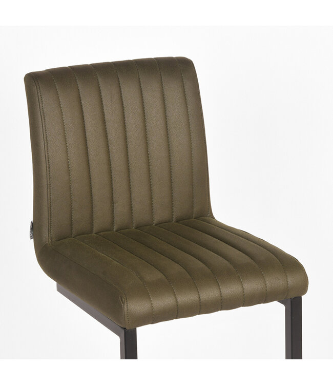 LABEL51 Barkruk Milo - Legergroen - Microvezel - Zithoogte 65
