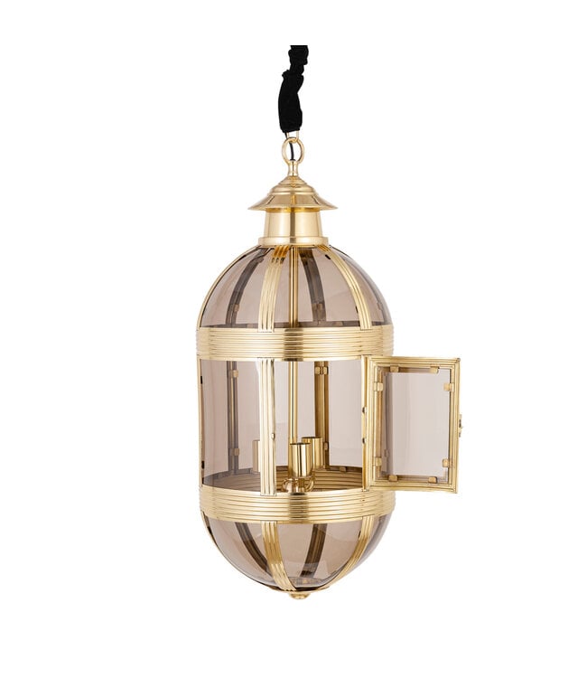 PTMD Mikk Messing Antieke Lusterglass Hanglamp Ovaal L