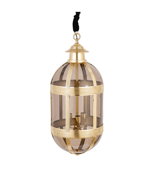 PTMD Mikk Messing Antieke Lusterglass Hanglamp Ovaal L