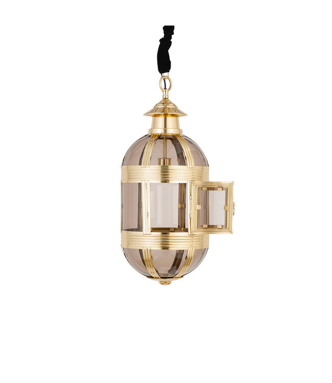 PTMD Mikk Messing Antieke Lusterglass Hanglamp Ovaal S