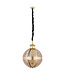 PTMD Mikk Messing Antiek Glazen Hanglamp Rnd L